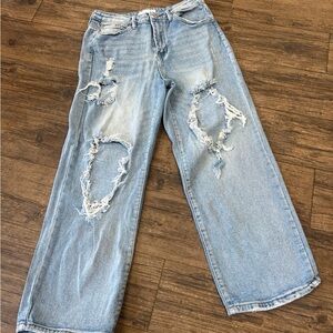 Distressed Light Blue Women's Jeans